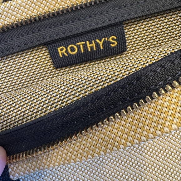 NEW ROTHY's essential wristlet clutch Black and Tan Clutch 12 x 7.5 - Picture 2 of 2